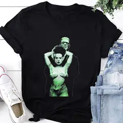 Frankenstein and Bride Horror Monster Movie T-shirt,Fan Gifts,Vintage