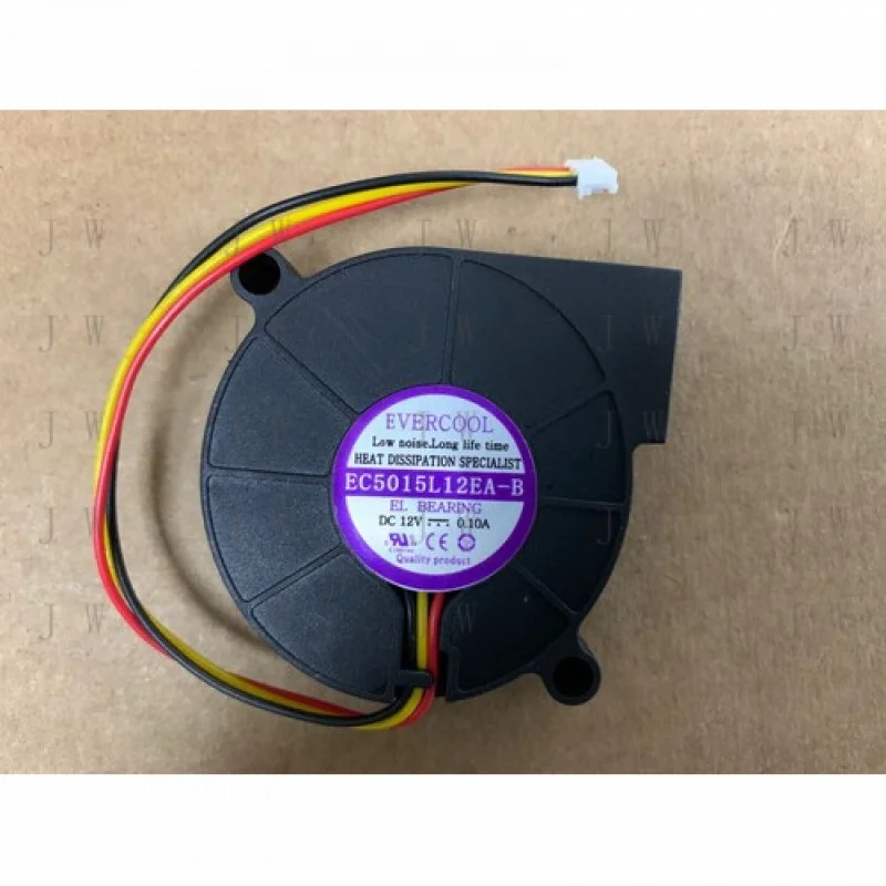 DDW  1pcs for EVERCOOL EC5015L12EA-B 12V 0.10A 5CM 5015 Blower Cooling Fan 3pin
