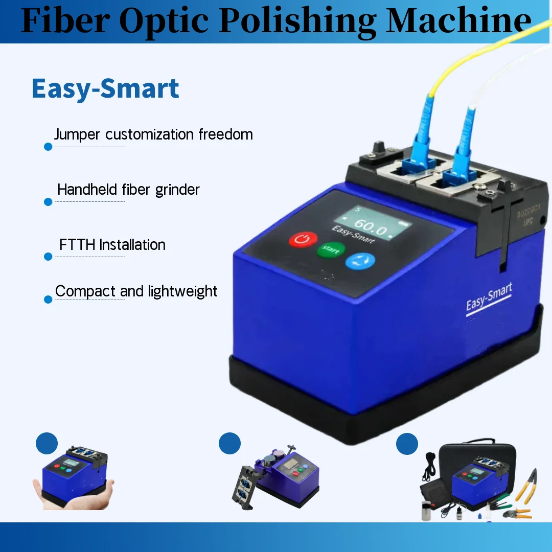 

Optical Fiber Polishing Machine Easy-smart Fiber Optic End Face Former60s polishing Used for FTTH Installation Weak Current Engi