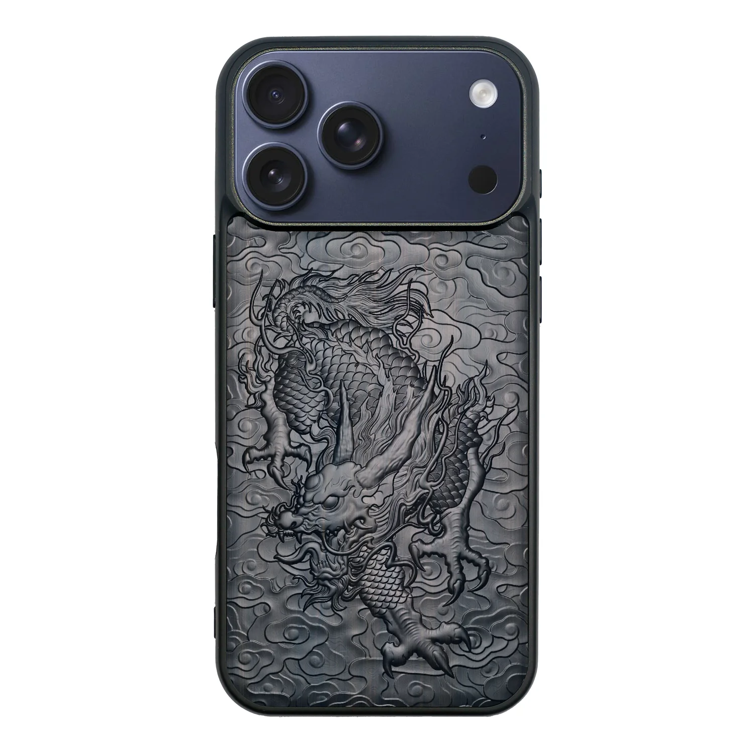 Carved 3D Stereo Ebony Wood Case for iPhone 7 Pro Max TPU Full Protective Cover Phone Case For iPhone 17 Pro iPhone Air