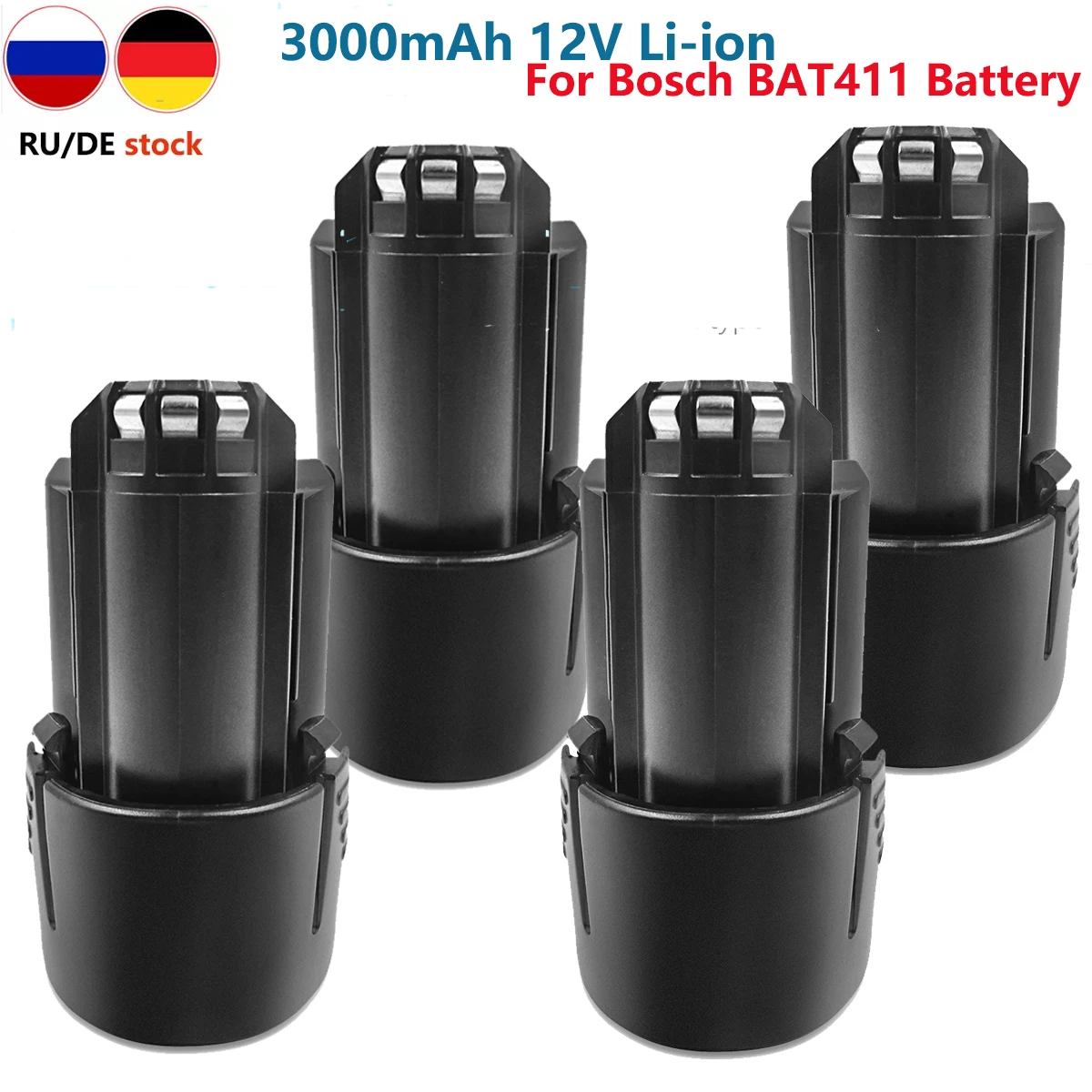 Turpow 12V/10.8V 3000mAh for Bosch BAT411 Battery Lithium-Ion recharged Battery BAT411A BAT412 BAT412A BAT413 BAT413A& 3.0Ah