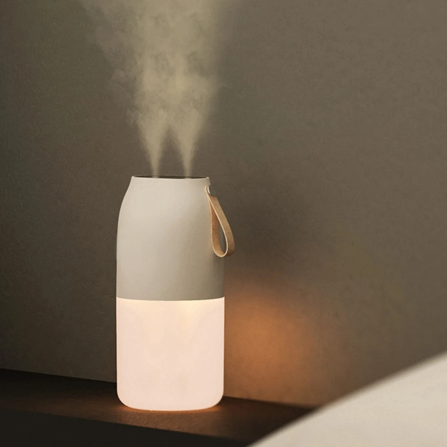 

Fresh White, Rechargeable Wireless Double Nozzle Essential Oil Diffuser with 2000mAh Battery - Powerful Mist Maker Humidifier fo