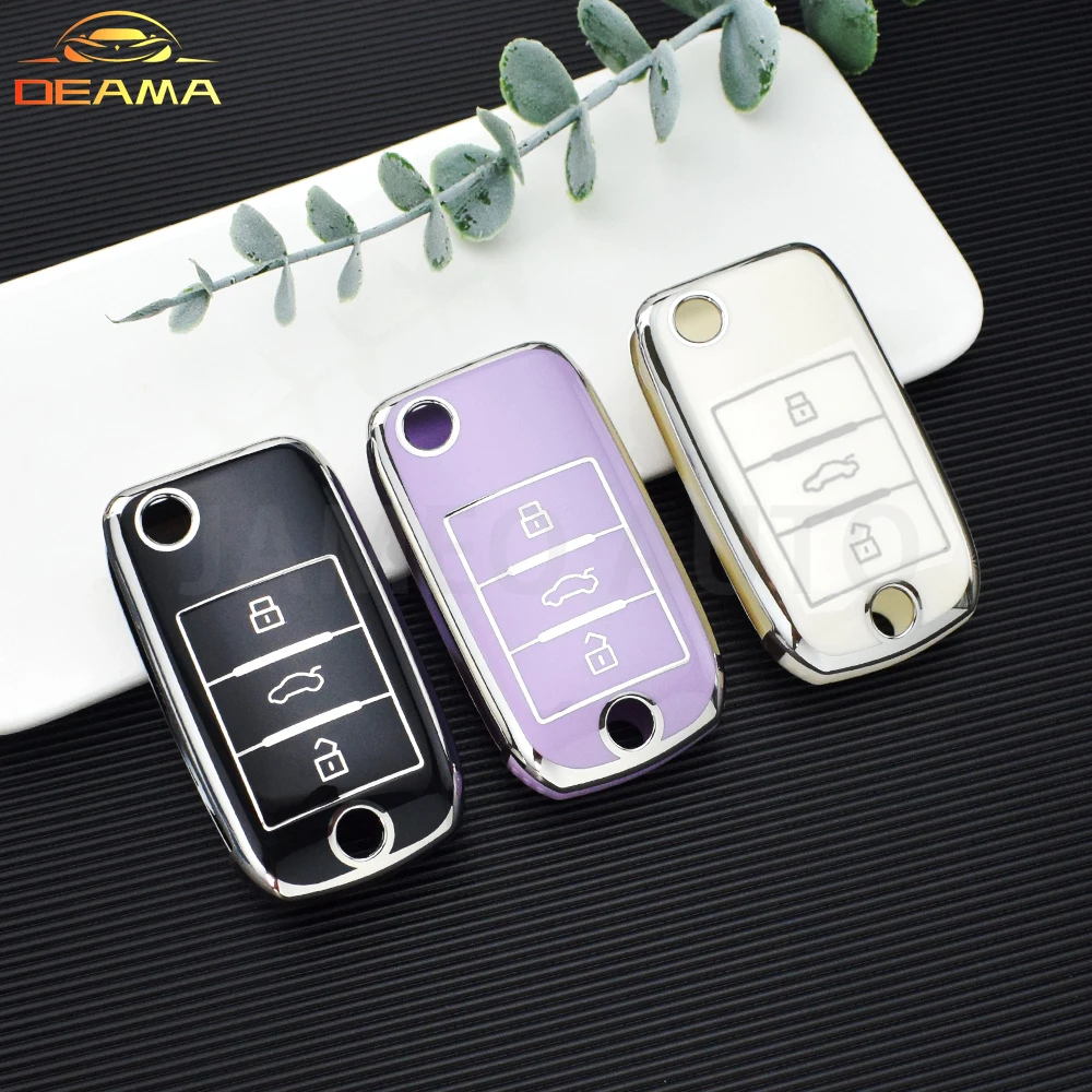 For MG MG3 MG5 MG6 MG7 MG ZS GT GS for Roewe RX5 350 360 750 TPU Car Flip Key Case Cover Shell Fob Keychain Accessories