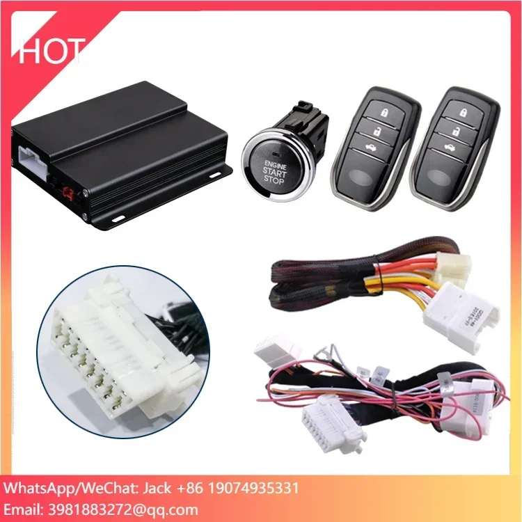 

New Smart Car Alarm System Remote Engine Start Anti-Hijacking PKE Plug And Play CAN BUS Compatible For Hilux