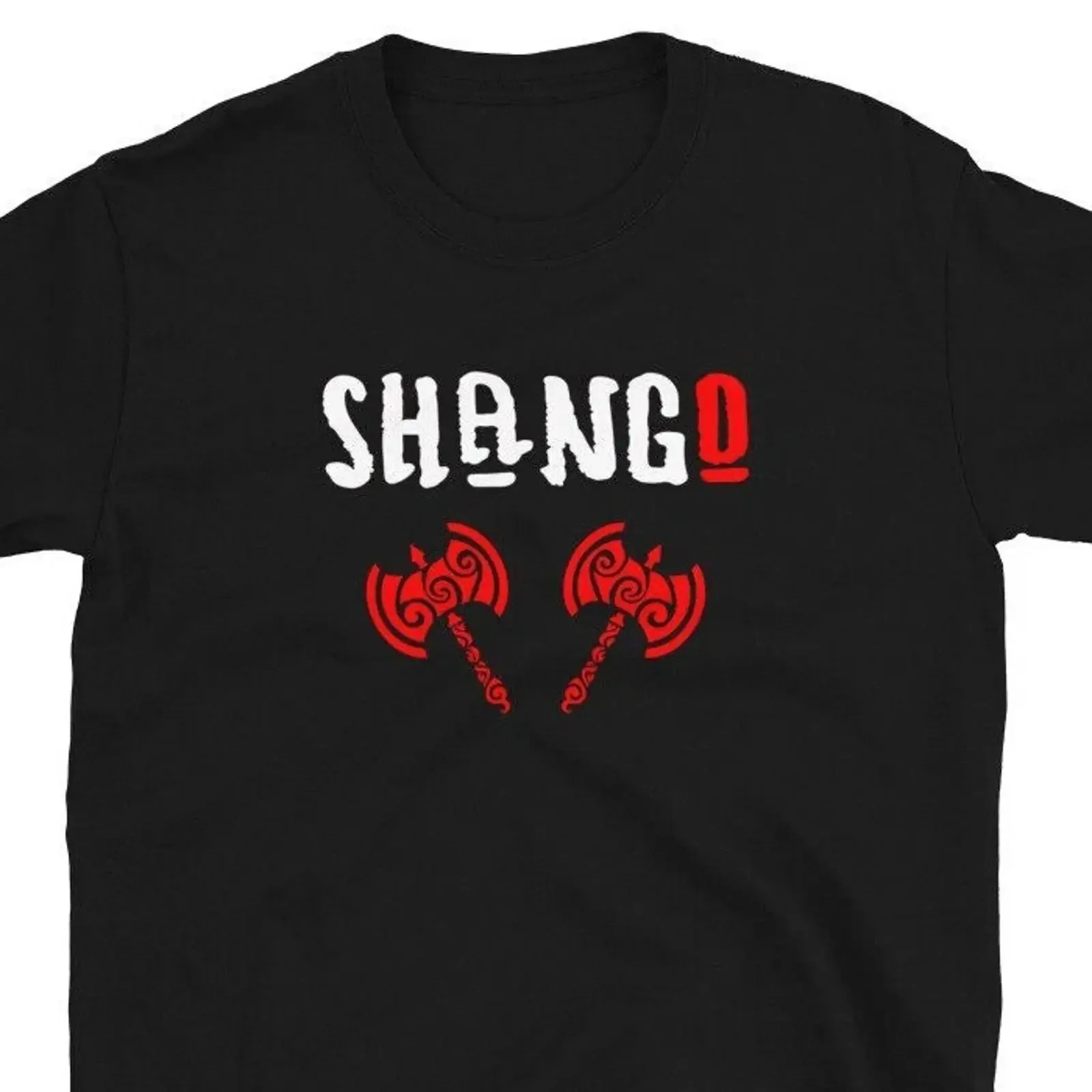 Camiseta Shango Santería Papa Chango, Religión Yoruba Ifá, Diosa Xango Orisha, Estilo Vintage, Lavada, Cómoda, Elástica, Gráfico para Hombre