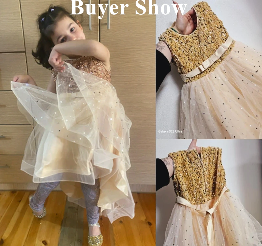 New Party Dress for Sequin Princess Birthday Banquet Dress Performance Elegant Luxury Dresses Prom Ball Gowns Christmas Vestidos