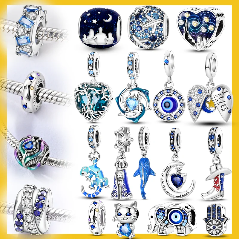 

New Charms Beads 925 Sterling Silver Tree of Life Cat Elephant Pendant Beads For Bracelet Women DIY Jewelry Gift