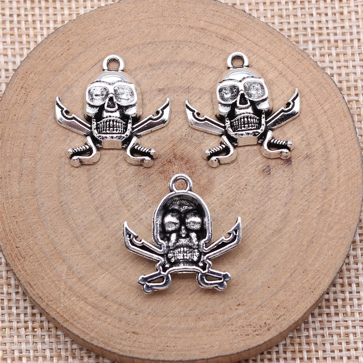 Vintage Fashion Blog - 20pcs 20x20mm(0.79x0.79inch) Antique Silver Color Pirate