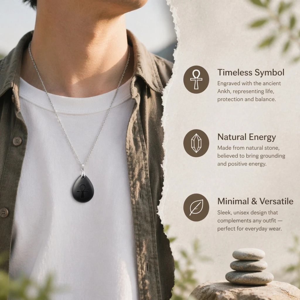 New Natural Black Obsidian Pendant Raised Frosted Relief Matte Crystal Necklace Retro Unique Reiki Healing Jewelry for Women Men