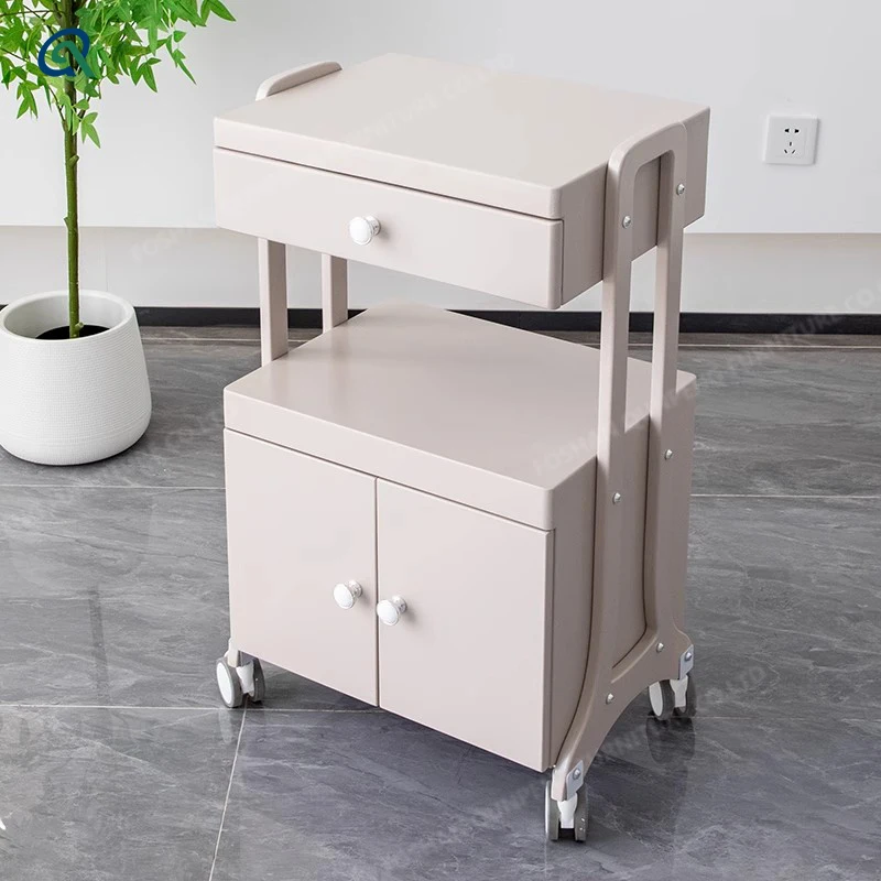 

Qunpeng High-grade Beauty Trolley Beauty Salon Special Trolley Multi-functional With Cabinets Nail Embroidery Mobile Shelving