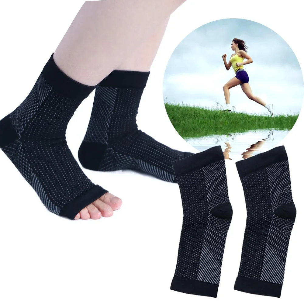 Sport Ankle Support Brace Elastic Compression High Protect Guard Band Safety Running Basketball Fitness Foot Heel Wrap Bandage