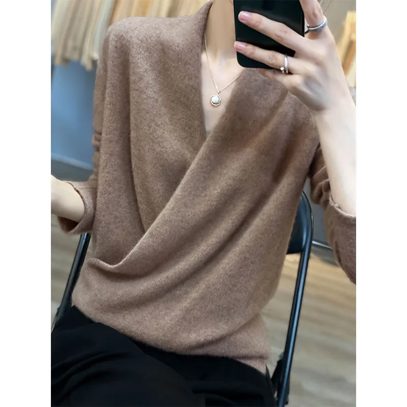 

Wool New Women Sweater Knitted Simple Soft Top Women Fashion Keep Warm Jumper 2024 Knit Pullover Basic Female Woman Sweaters