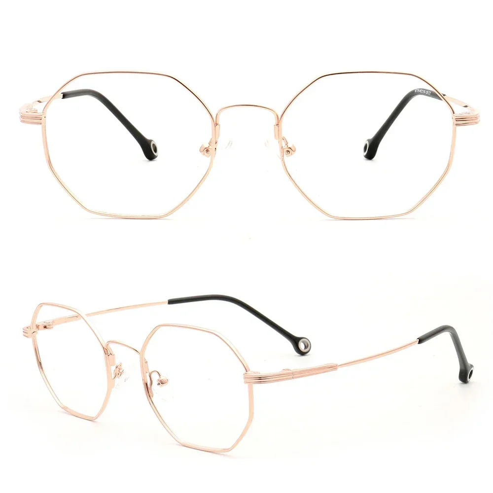 Bendable Square Optical Glasses Frame Fashion Gold/Silver Light Spectacle Flexible Memory Metal Eyeglass Frames for Women Men