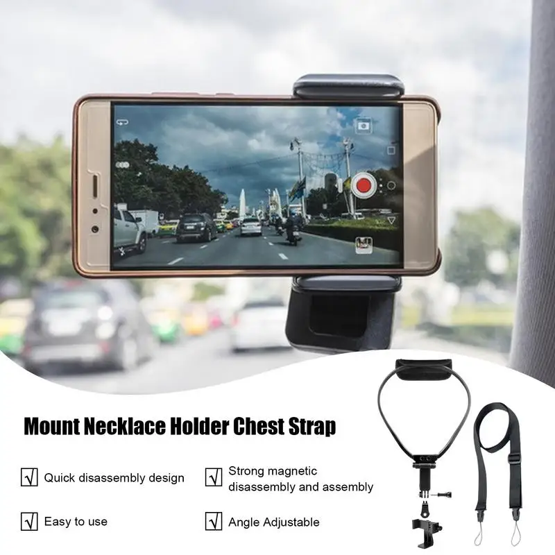 

Neck Phone Holder Camera Neck Holder Chest Stand Non-slip Shock Resistant Lightweight Cellphone Accessories For Gym Workout