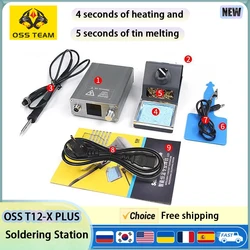 OSS T12-X Plus Solder Station 75W Digital display Constant temperature With T12 Tips For Mobile Phone Repair Welding Tools