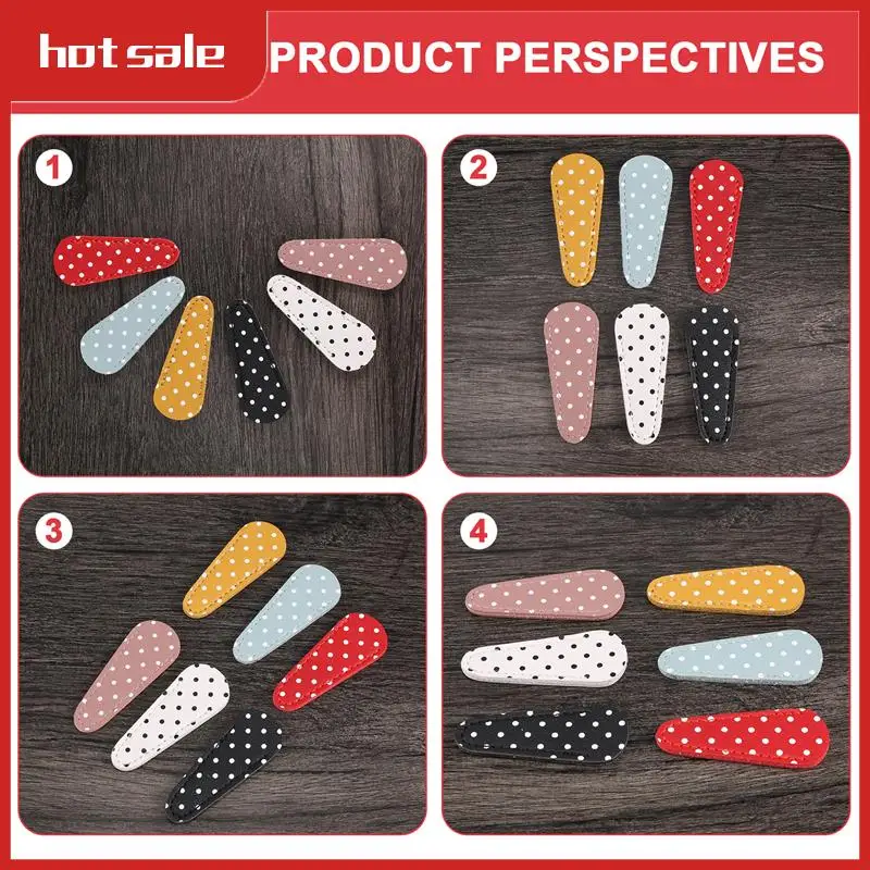 

AT48-6 Pieces Embroidery Scissors Sheath Polka Dot Scissors Protective Cover Scissors Leather Sheath For Scissors Protection