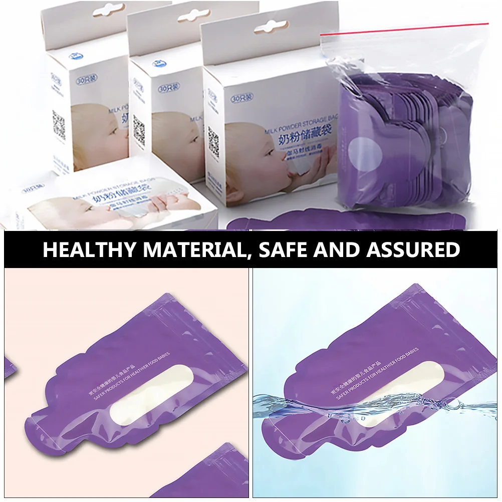 30 قطعة أكياس مسحوق الحليب القابل للتصرف أكياس التخزين المحمولة أكياس حليب الثدي مختومة مستلزمات تغذية الطفل خفيفة الوزن مريحة #6
