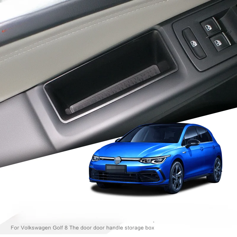 Autotür-Aufbewahrungsbox für VW Volkswagen Golf 8 MK8 2020–2023, seitlicher vorderer hinterer Türgriff, Taschen-Organizer, Behälterhalter, Tablett – Detail 2