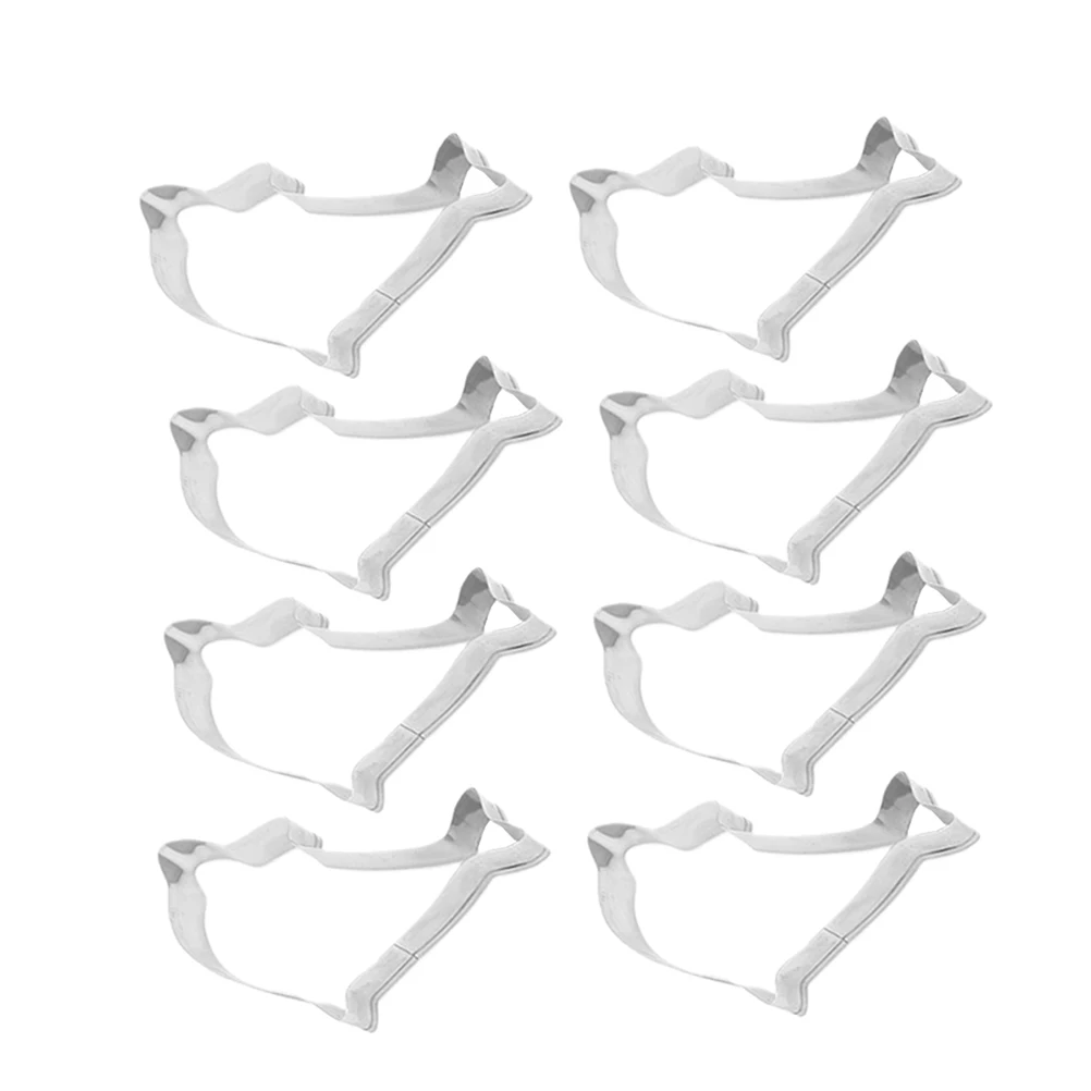 

8 Pcs Dolphin Cake Mold Fruit Cutters Shape Baking Molds Stainless Steel Cookies