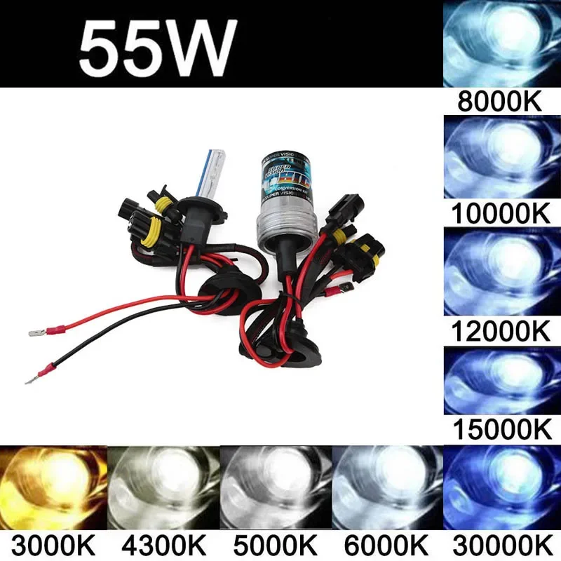 2X 55W Xenon H7 H11 9005 9006 H4 Car Headlight Bulbs H8 880 Hb3 H1 Hid DC 12V Kit Fog Auto Head Lamp 8000k 6000k 12000k Lights