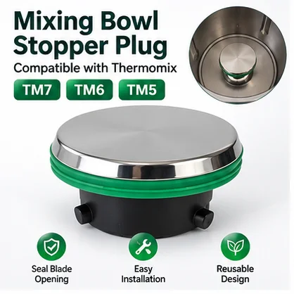 Mixing Bowl Stopper Plug Compatible with Thermomix TM7 TM6 TM5, Blade Opening Seal Cap Replacement for Slow Cooking and Boiling