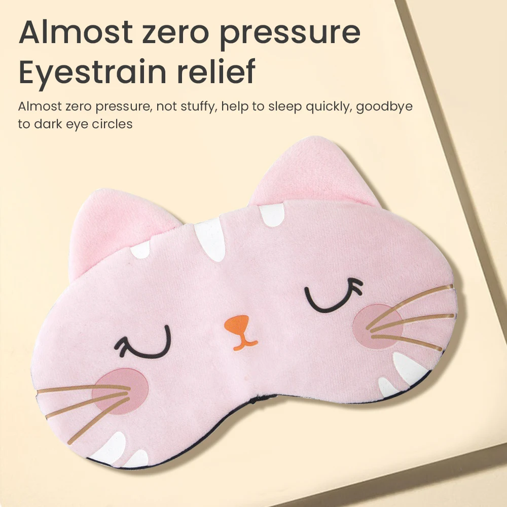 Cartoon Cute Plush Sleeping Eye Mask Sleeping Eye Mask Ice Pack Children\'s Eye Mask Breathable Lunch Break Blackout Eye Mask