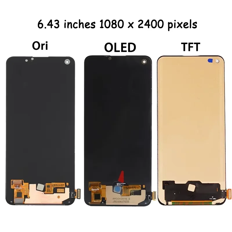 6.43 "display para oppo a94 cph2203 display lcd tela de toque digitador assembléia para oppo a94 5g cph2211 lcd com quadro