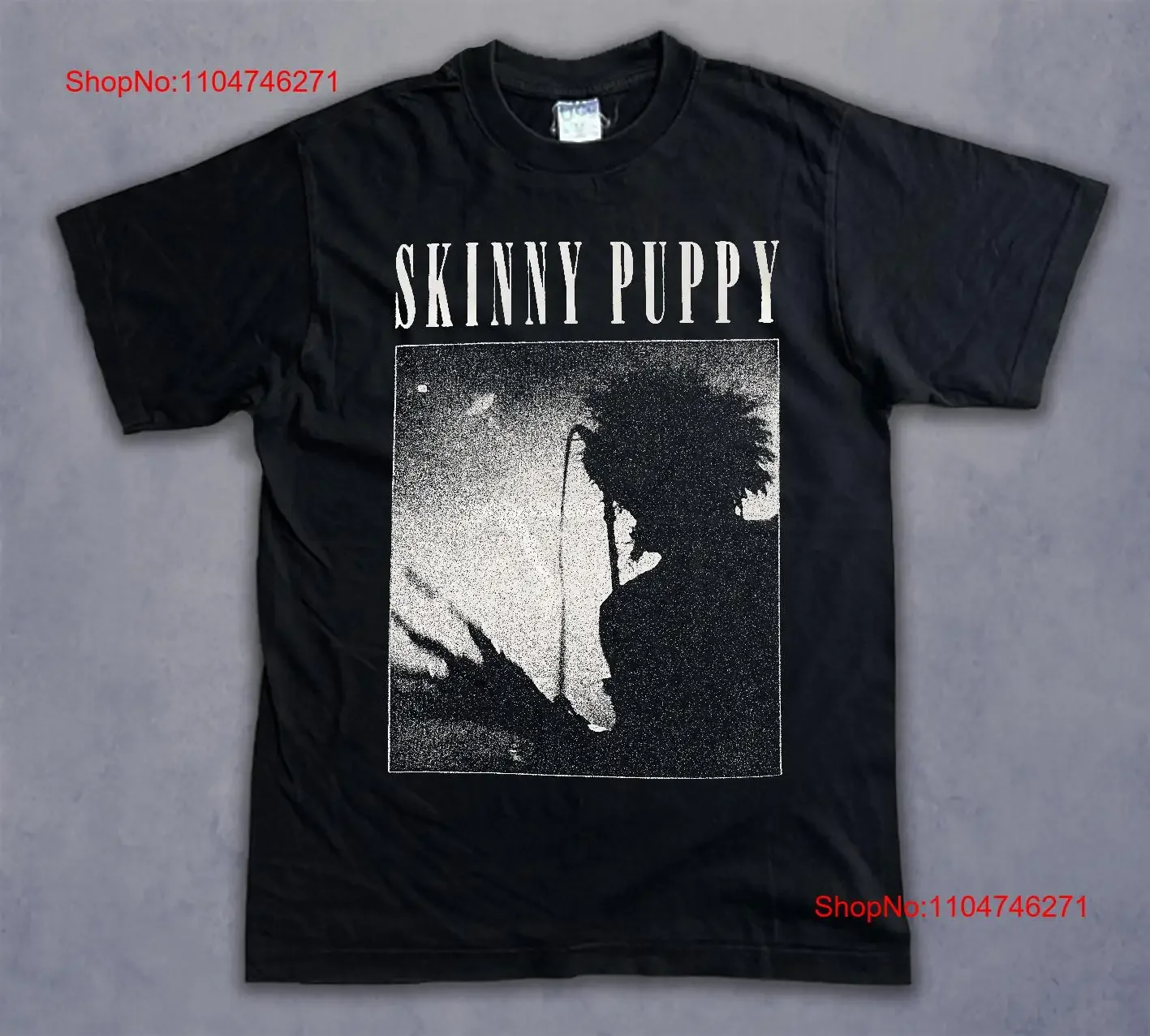 Skinny Puppy Band T-Shirt Vintage Washed Homme Streetwear Grafik Unisex Top für den Alltag Stilvoll atmungsaktiv lässig