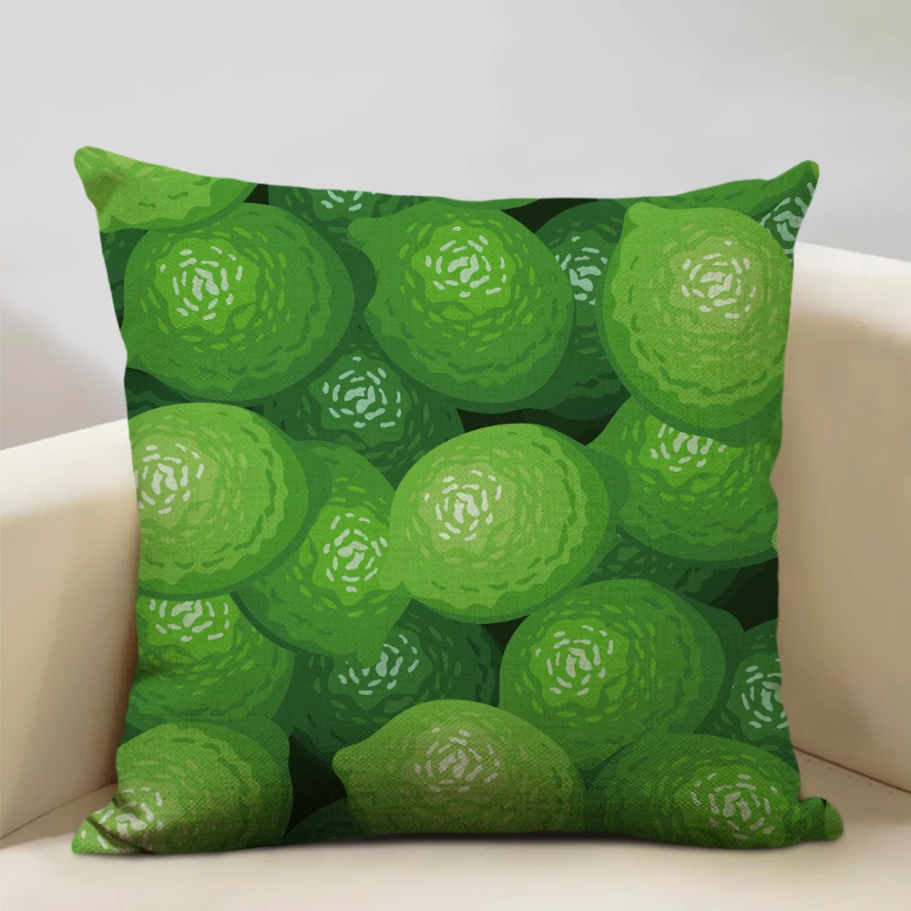 Tropical Fruit Cushion Covers Watermelon Pineapple Lemon Throw Pillow Cases Camper Decor Dining Chair Pillowcase