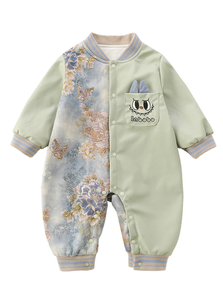 Noworodek Chłopiec Wiosna Nowa Kolekcja Podwójna Warstwa Ubranka na Sto Dni Wysoki Stan Długie Spodnie 9%-95% Zawartość Materiału