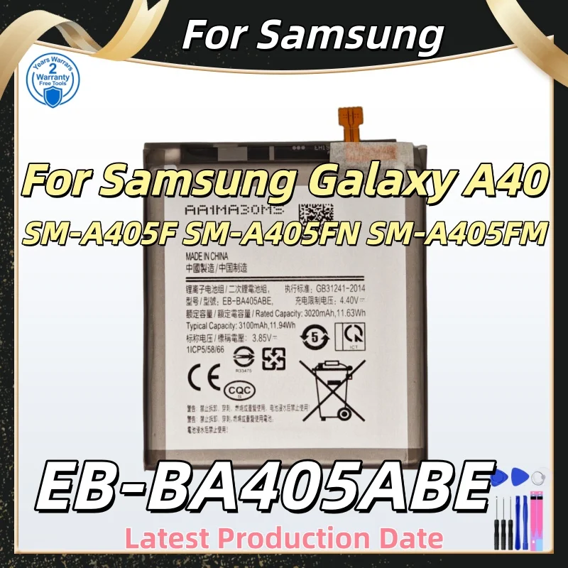 High Quality EB-BA405ABE 3100mAh Battery For Samsung Galaxy A40 SM-A405F SM-A405FN SM-A405FM Batteries+Tools