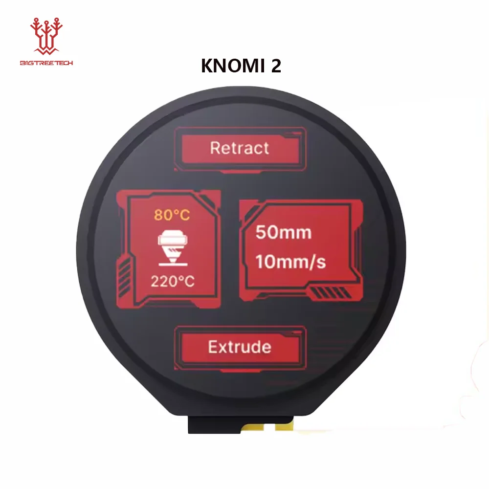 BIGTREETECH KNOMI 1,28-calowy okrągły ekran wyświetlacza do drukarek 3D Klipper Voron V2.4 Voron Stealthburner nie dla A1/P1/X1