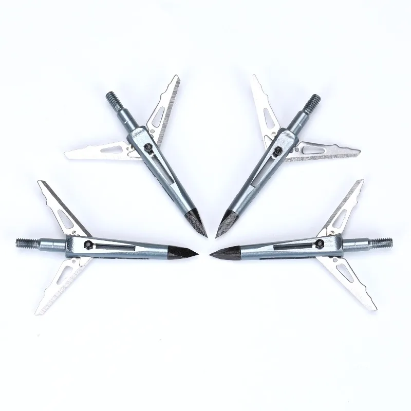 หัวลูกศรยิงธนู 100 เกรน แบบ 2 ใบมีด ทำจากสแตนเลส สำหรับยิงธนู ล่าสัตว์กลางแจ้ง อุปกรณ์เสริม