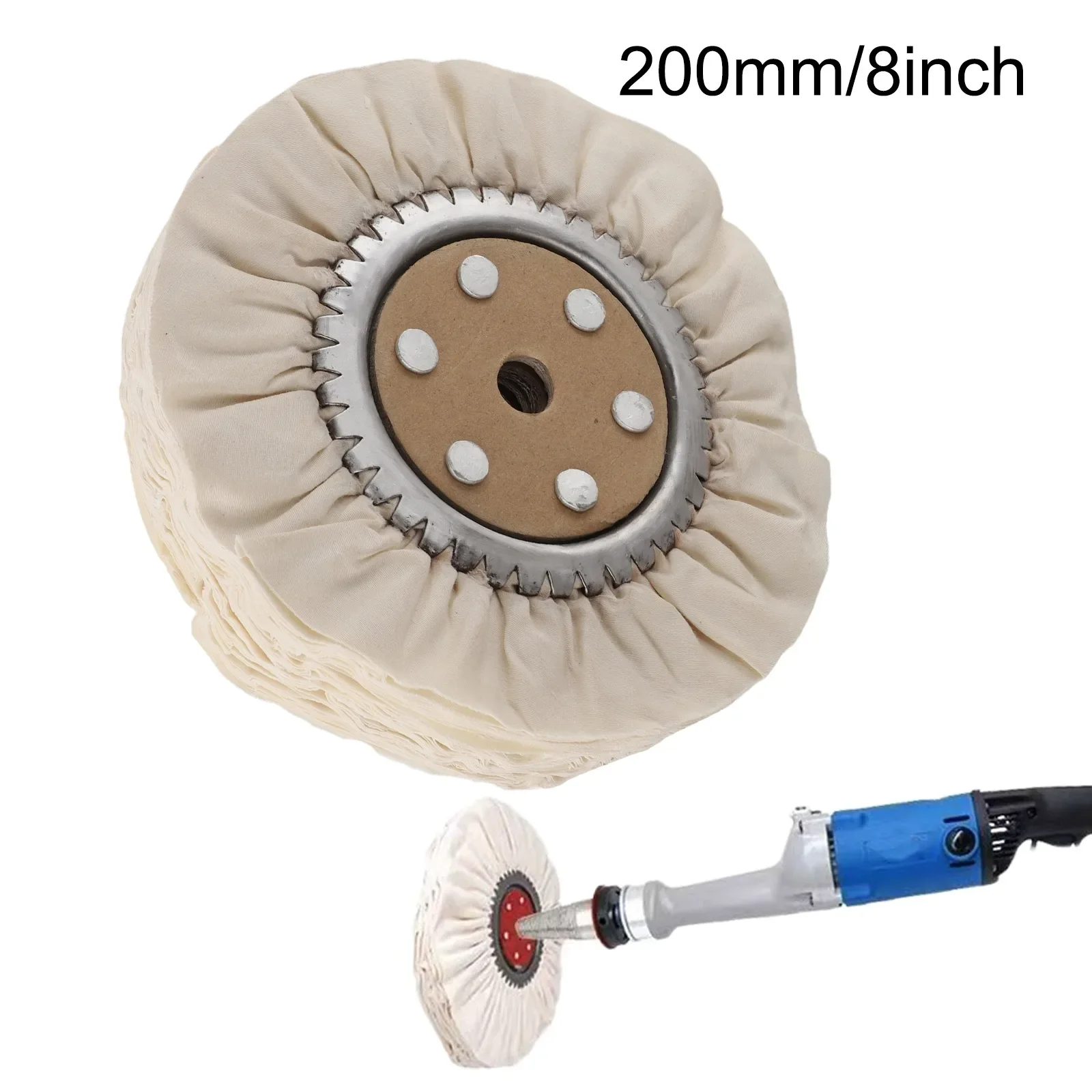 Outil de polissage abrasif, roue anti-plumes de 200mm pour projets de bricolage, machines automatiques, polissage de bijoux Compatible