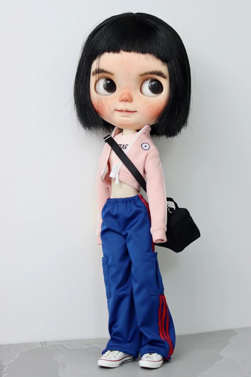 For Blythe Doll Clothes Sport Casual Coat for Ob24 Ob22 Azone Dolls Outfit Pants