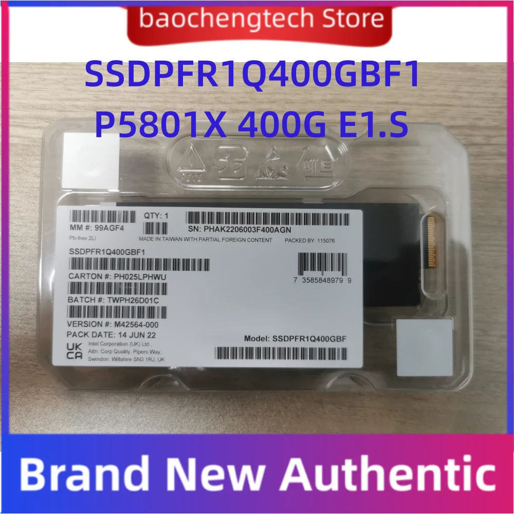 

SSDPFR1Q400GBF1 SSD P5801X 400G E1.S с адаптером Интерфейс карты PCIe Твердотельный накопитель Enterprise для Intel Aoteng Совершенно новый