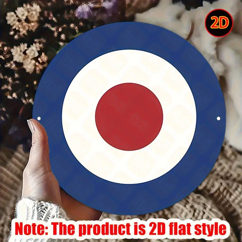 CIFbuy Vintage Bullseye Aluminum Wall Art Waterproof Durable Rustproof Metal Sign For Bedroom Living Room Bar Home Decor