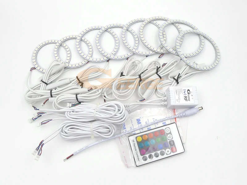 Dla Alfa Romeo 159 Brera Spider BT App RF Remote Control Multi-Color Ultra Bright 8 Pcs RGB LED Angel Eyes Kit Halo Rings — zdjęcie 3