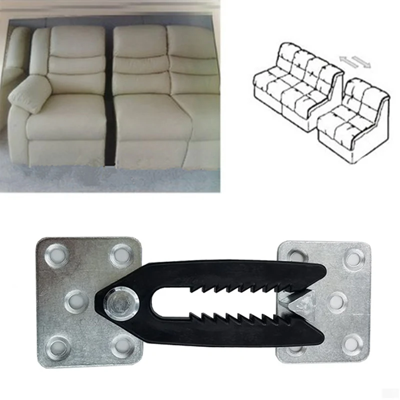 

Sectional Furniture Sturdy Couch Connector Accessories Hardware Fitting Home Alligator Clip Joint Snap Link Hinges
