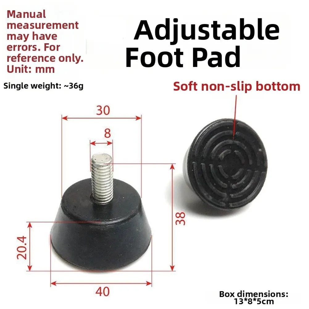 For Uneven Floors Adjustable Feet Pads Non Slip Foot Pad Adjustable Foot Pads For Furniture Adjustable Feet Black view 2