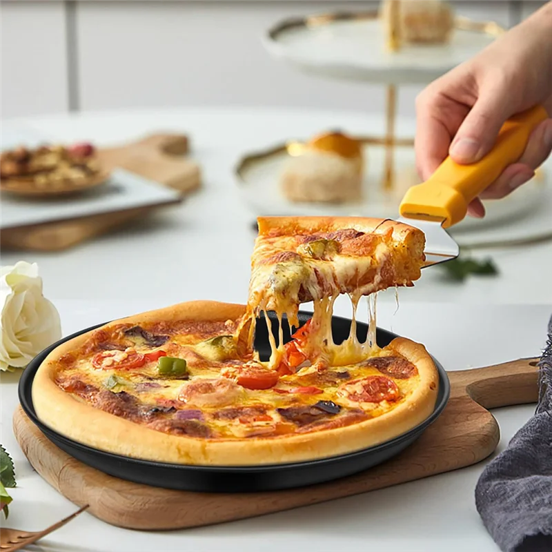 

2025 Trendpizza Pan,Non-Stick Pizza Tray, Round Baking Pan For Oven,Healthy Bakeware And Serving Plate, Stainless Steel Core 2Pa