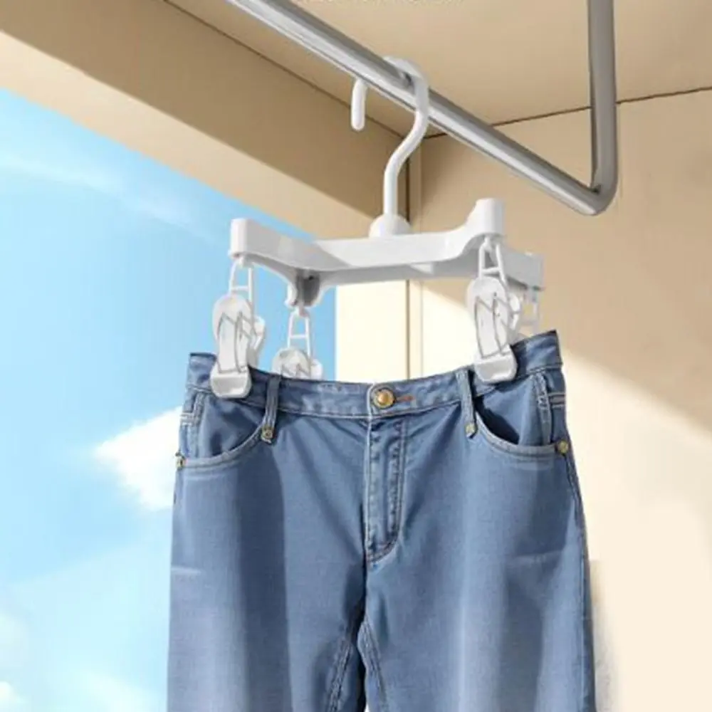Picture 3: 360° Rotatable H Shaped Trouser Hanger Quick Drying Efficient Underwear Drying Rack with Clips Space Saving