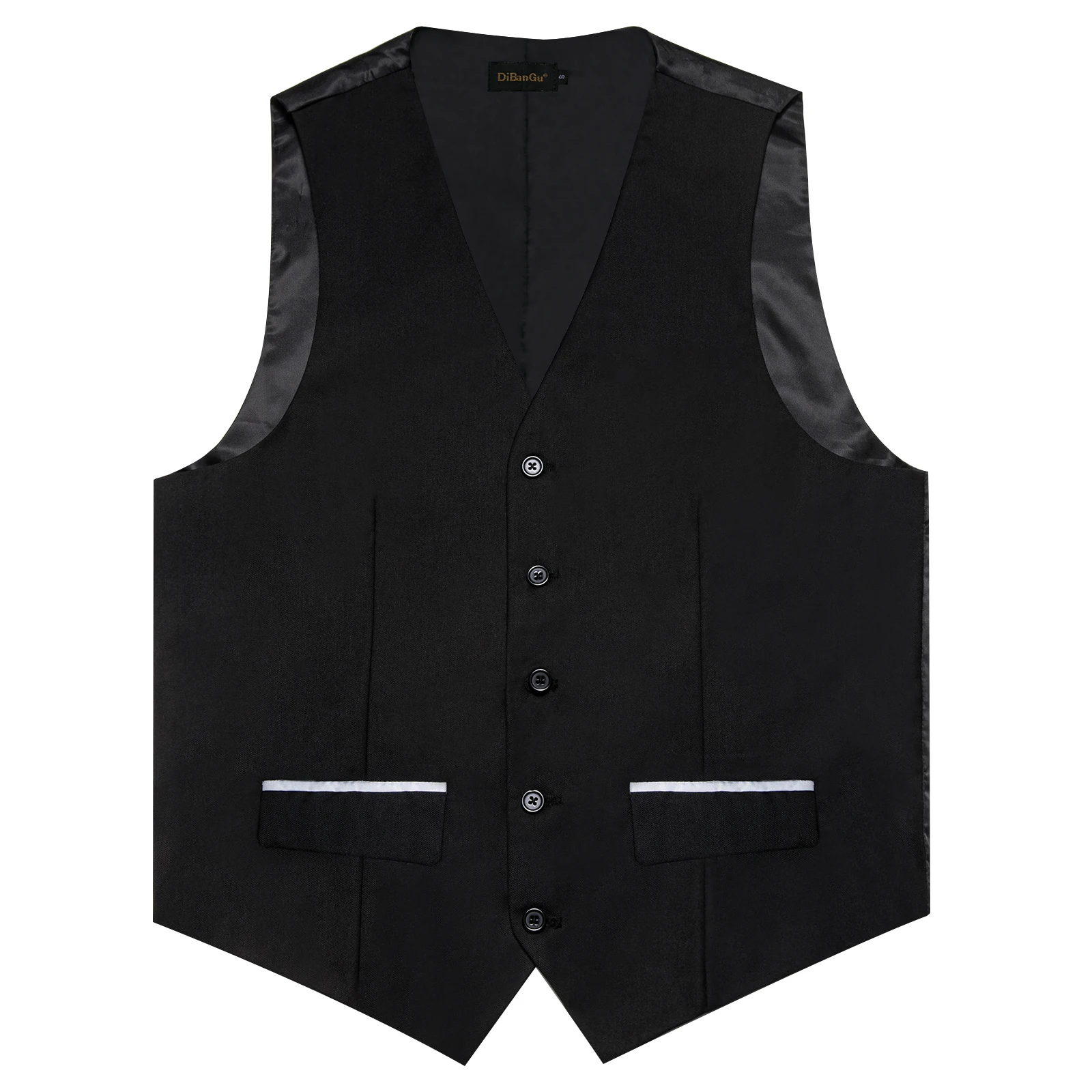 Suit Vest Set For Men Wedding Luxury Black Solid Dress Vests V-neck Single Breasted Sleeveless Waistcoat for Man Gift