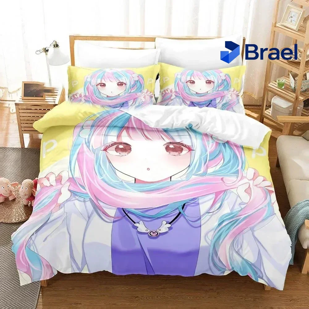 Exquisite 3D Printed Nyubara Reona Bedding Set Anime Raise A Suilen Duvet Cover Double Twin Full Queen King Adult Kids Bedclothe
