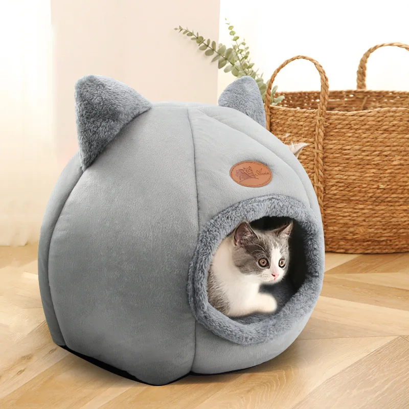 Deep Sleeping Comfortable Winter Autumn Cat Bed Basket Puppy House Products Pet Tent Comfortable Cave Cute Design Pet Cat Cave