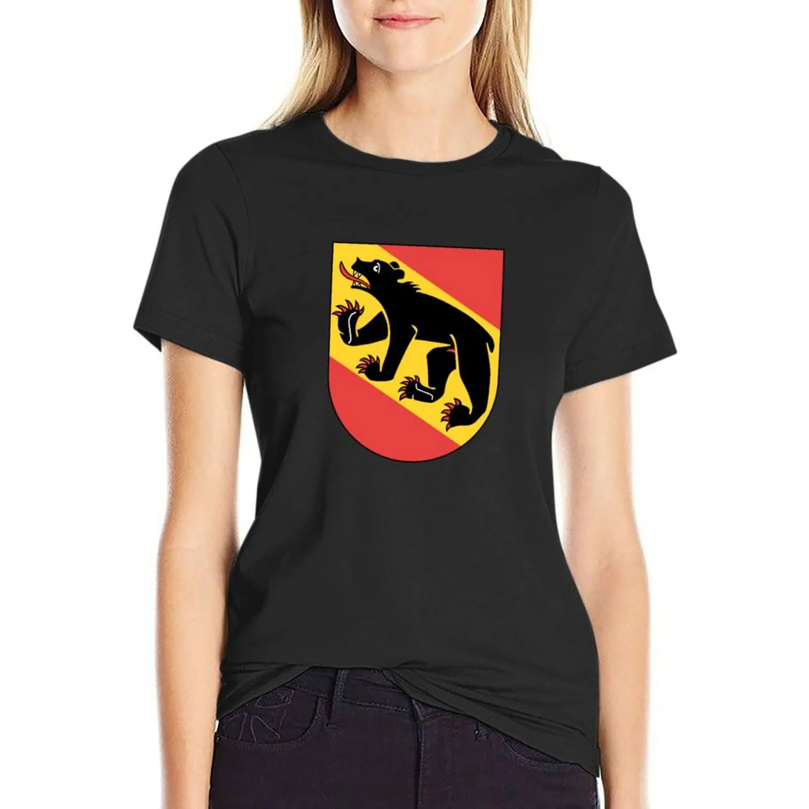 

bern canton coat of arms flag T-Shirt oversized customs graphic t-shirts for Women