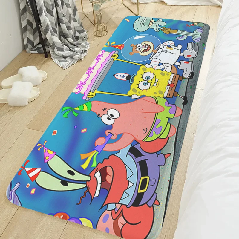 Rug for Bedroom T-SpongeBobs Bathroom Foot Mat Doormat Entrance Door Living Room Balcony Hallway Carpet Slip-resistant