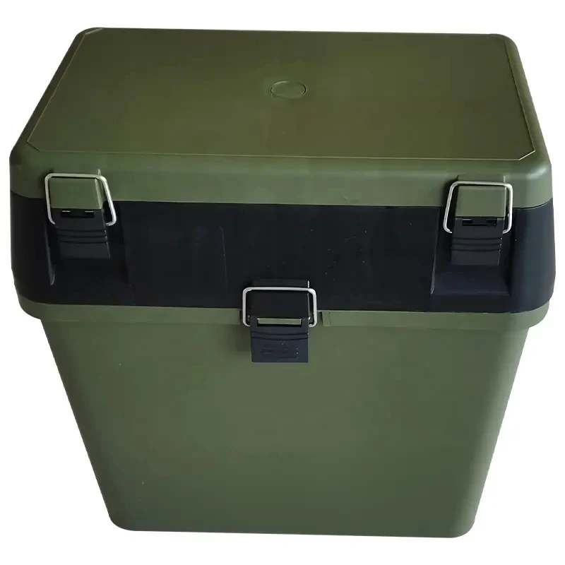 Green Color PP Large Volume Multiple Divider Portable Waterproof Fishing Tooling Box for Lake Ocean Boat Stream River Use