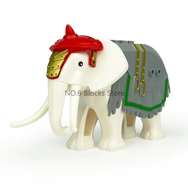 Wildtier-Bausteine MOC Tiger Löwe Elefant Bär Hai Adler Wolf Modellbausatz DIY Lernspielzeug Geschenke für Kinder S11