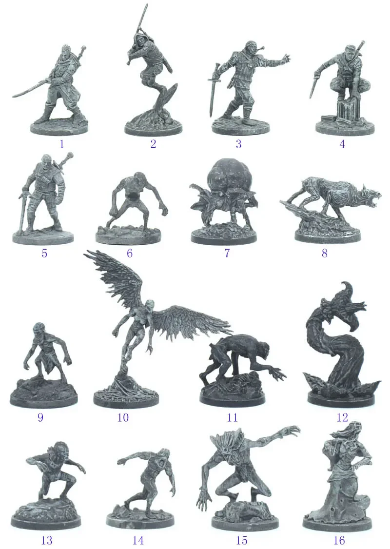 

Model Game Miniatures Old World T1~16 Human Heroes Warrior Swordsman Dungeons Monster Figures DIY